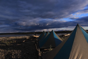 Camping along the Yukon River.
