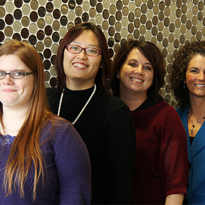Katie Kelley, Robin Bartlett, Yishu Xu, and Tania Marsh - inaugural recipients of the TEAM WOW award