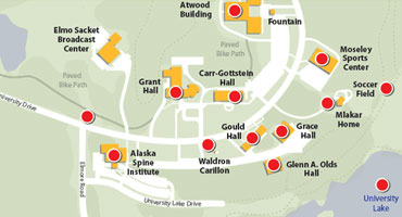 Screenshot of Campus Map.