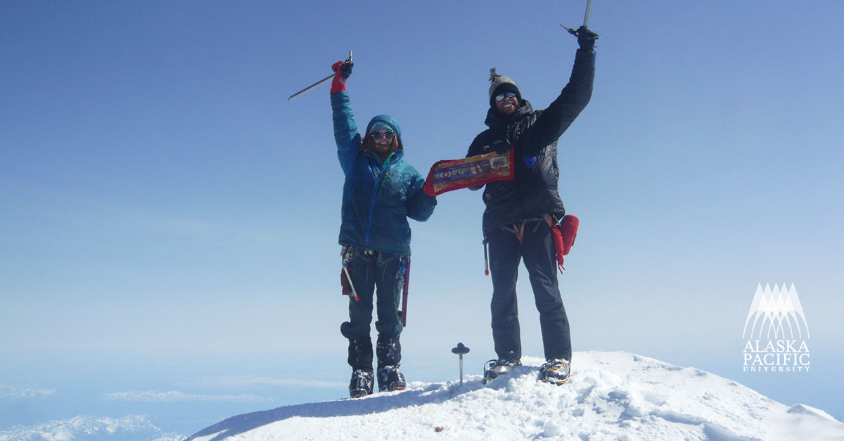 Terrell Moore and Nikolai Windahl summitting Mt. McKinley.