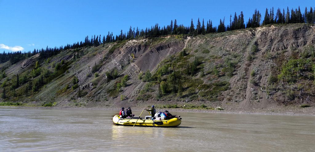 Students rafting on the Yukon River