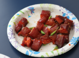 Thai spices and spruce tip smoked salmon (the winner from the contest)