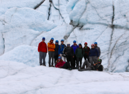 The crew atop Matanuska Glacier