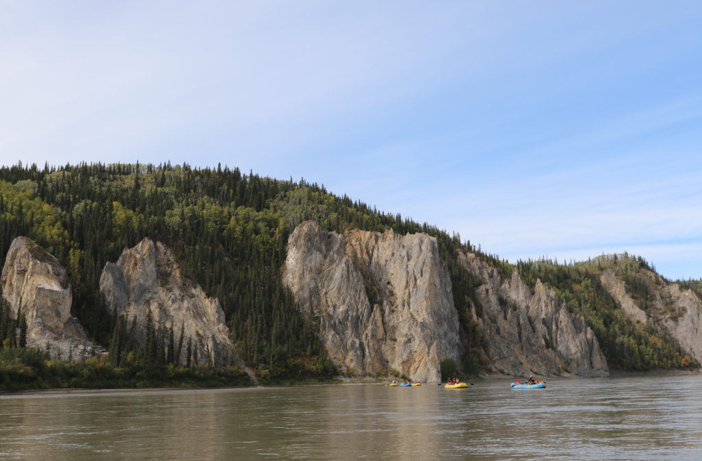 Several rafts on Yukon River.