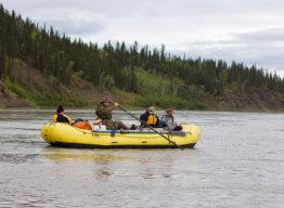 Students on raft