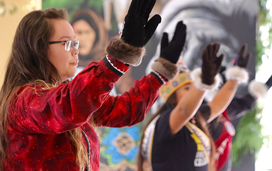 Alaska Native Dancers Performing for Indigenious Peoples Day at APU