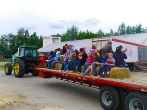 Tractor Ride at Kellogg Field School Open House
