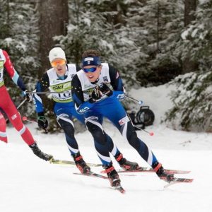 Scott Patterson (front) and David Norris of the APU Nordic Ski Center Elite Team