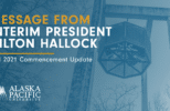 Message from Interim Hilton Hallock Fall 21 Commencement updates
