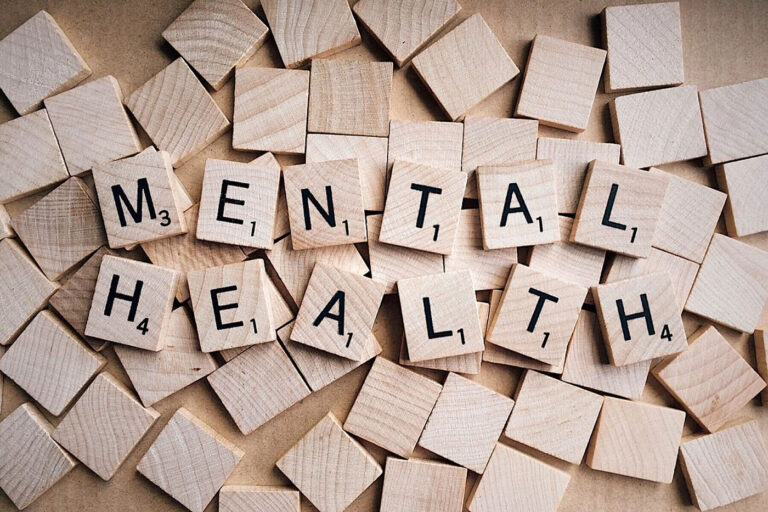 Mental health wooden blocks