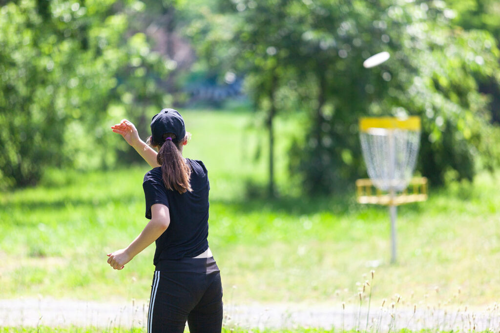 Flying disc sport in nature