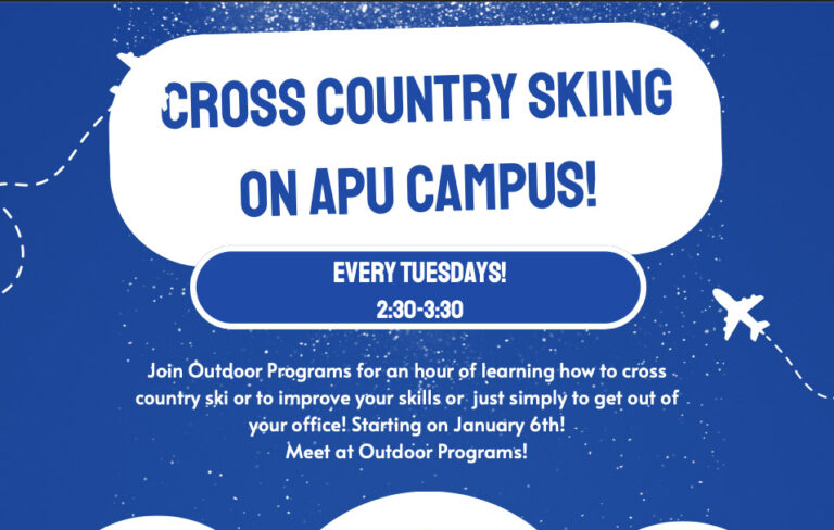 Cross Country Skiing on APU campus!